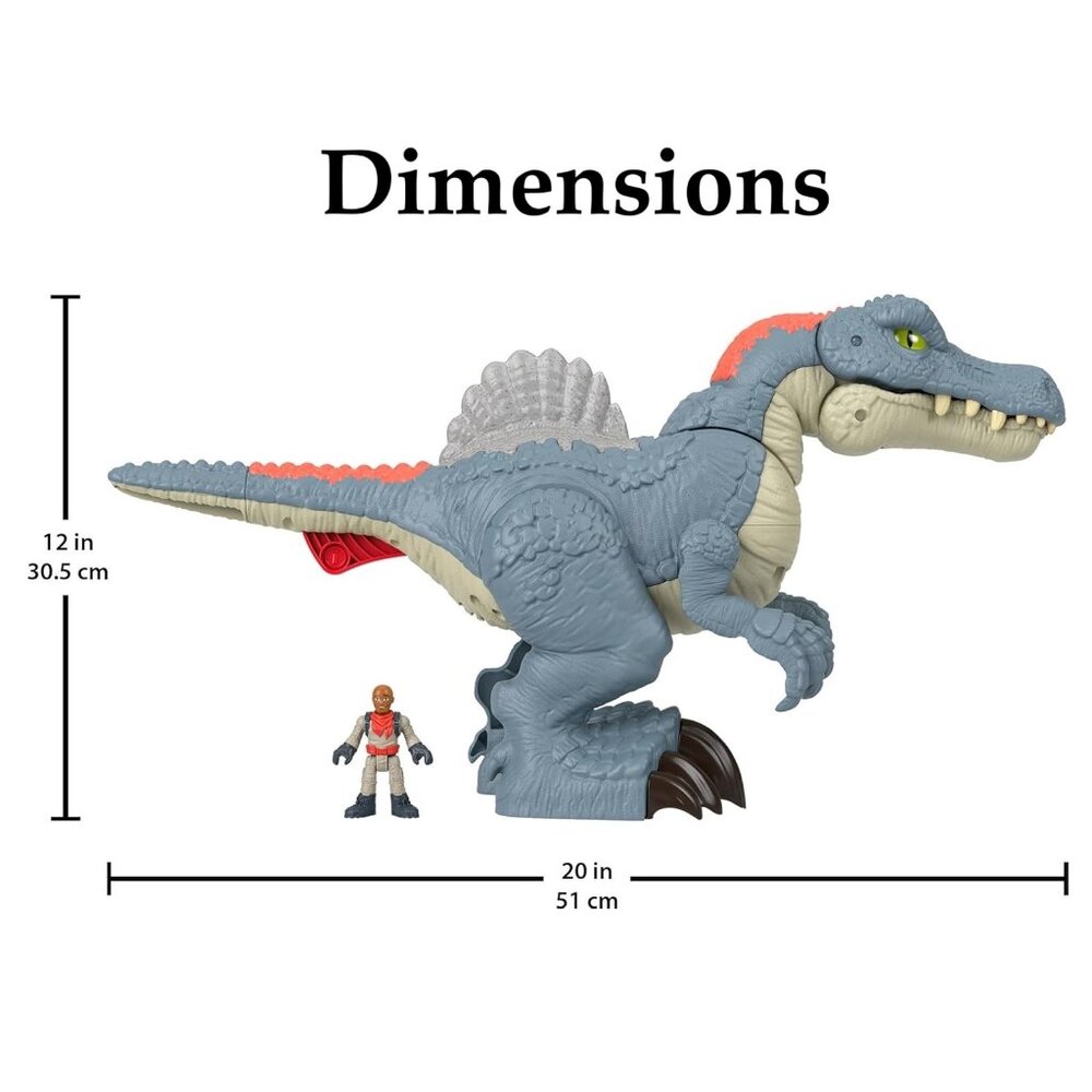 NEW Fisher-Price Imaginext LARGE Jurassic World Dinosaur Spinosaurus Toy - Picture 12 of 15